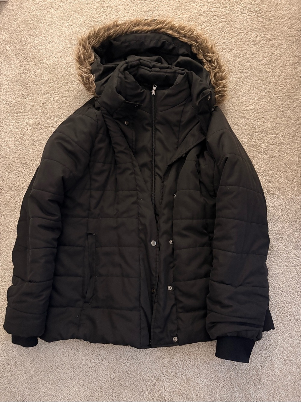 Black St. John's Bay Winter Coat